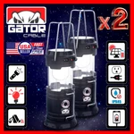 2-PACK Solar Camping Lantern Flashlight Lamp Portable Rechargeable Led Usb Power. Fixed Price $19.98.