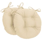 Blazing Needles Solid Twill Round Tufted Chair Cushions Set Of 2 16 Natural. Fixed Price $67.86.