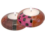 Tribal Design Soapstone Tea Light Holders Hand Carved In Kenya Fair Trade. Fixed Price $10.50.