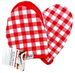 Kitchenaid Mini Mitts Set Of 2 Gingham Red, Heat Resistant, Cotton, Polyester. Fixed Price $14.49.