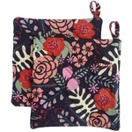Cushystore Canvas Oven Pads Potholders 7.75"X7.75", Exotic Flower. Fixed Price $25.40.