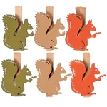 Primitives By Kathy Fall Squirrel Place Card Holders Wood Thanksgiving Set 6. Fixed Price $11.99.