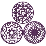 Me.fan Trivets For Dishes/pots/pans, 3 Pcs Silicone Mats, Set-purple. Fixed Price $16.96.