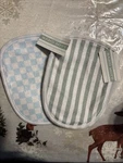 Green White Striped & Blue Square Target Bullseye's Sand Mitt. Fixed Price $5.00.