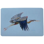 Betsy Drake DM327 Eddies Blue Heron Door Mat - 18 X 26 In.. Fixed Price $35.68.