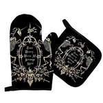 Mingnei Gothic Skull Halloween Oven Mitts And Pot Holders Sets, Black. Fixed Price $24.84.