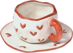 Ceramic Coffee Mug W/ Saucer Set Cute Creative Cup Unique Irregular Design. Fixed Price $31.42.