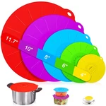 Best Silicone Lids - 5 Pack Heat Resistant Microwave Splatter Cover Reusable. Fixed Price $22.45.