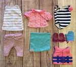 Our Generation Doll Clothing Fun Sun Day Swimsuit Pants Shirts Oven Mitt Etc. Fixed Price $20.00.
