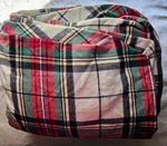 Cuddledown Queen White Tartan Winter Park Plaid Flannel Duvet Cover. Fixed Price $75.00.