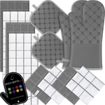 Oven Mitts Kitchen Dishcloths With Pot Holders Sets 12PCS, Towels.... Fixed Price $44.07.