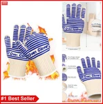 Oven Gloves Heat Resistant 662 F Silicone Non-slip Grilling Mitts 32CM Bbq. Fixed Price $17.99.
