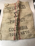Burlap Coffee Bag Product Colombia 70 Kg Armenia Excelso Organic Fair Trade. Fixed Price $47.99.