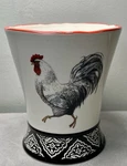 Cracker Barrel Rooster Utensil Holder Ceramic Farmhouse Kitchen Crock. Fixed Price $18.88.