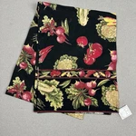 New April Cornell Farm Fresh Cotton Runner Black Vegetable Produce 72X13. Fixed Price $38.97.
