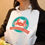Handgard Adult Crab Bibs 500 Ct Disposable Plastic Seafood 15.5" X 20. Fixed Price $99.99.