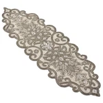 Saro Lifestyle Beaded Scroll Motif Design Table Runner, 12" X 38", Silver. Fixed Price $77.78.