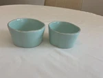 Vietri Lastra Aqua Condiment Bowl Stoneware Lot Of 2 Italy. Fixed Price $29.99.