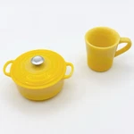 Le Creuset Kitchen Magnet Miniature Round Dutch Oven Mug Yellow Japan Rare. Fixed Price $20.99.