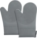 Hovico Silicone Oven Mitts, Heat Resistant 500F Kitchen 2PCS, Gray. Fixed Price $15.91.