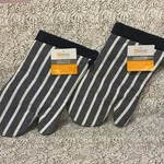 Mu Kitchen 100% Cotton Designer Mitt (stripped) Navy Blue (lot Of 2). Fixed Price $18.99.