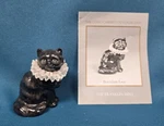 Franklin Mint Curio Cabinet Cat Collection Black Porcelain Lace Meissen Dresden. Fixed Price $49.99.