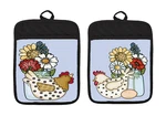 Pot Holders Oven Mitts Hot Pads Chicken Egg Jar Flower Kitchen DBLDZ038-040. Fixed Price $16.99.