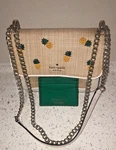 Kate Spade Remi Pineapple Flap Chain Crossbody + Staci Slim Card Holder. Fixed Price $50.00.