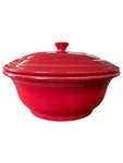 Fiesta - Scarlet Covered Casserole Bowl Homer Laughlin Ceramic Dish Kitchen. Fixed Price $57.99.