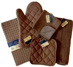 Kitchen Set Towels Oven Mitt Pot Holder Linens Best Gift Brown -7 Pcs. Fixed Price $19.99.