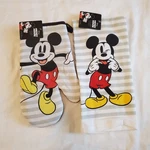Disney Mickey Mouse Kitchen Set Towel Oven Mitt Grey Striped New. Fixed Price $15.00.