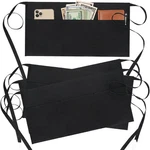 Boharers 4 Pack Waitress With 3 Pockets-black Server Aprons-waiter Short. Fixed Price $15.42.