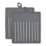 Professional And Commercial Grade, Chef Stripe Kitchen, Potholders, Gray. Fixed Price $15.44.
