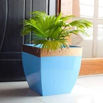 Midland Metal Planter Indoor Outdoor Balcony Tapered Pot Set Of 2 Blue. Fixed Price $286.51.