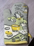 Droppin' New Recipe On Your A$$ - Oven Mitt Blue Q. Fixed Price $12.00.