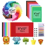 Abejfic 60PCS Felt Fabric Sheets Craft Kit - 4"X Small To Medium, Colorful. Fixed Price $11.88.