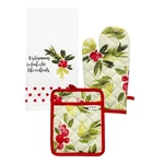 Simply Whimsical Winter Berry Kitchen Set Towel Pot Holder Oven Mitt Christmas. Fixed Price $29.95.