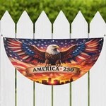 250TH Anniversary Usa 1776-2026 Fan Flag Eagle Patriotic 4TH July Banner Porch. Fixed Price $28.79.