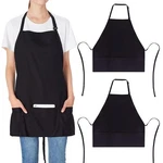 2 Pack 3 Pockets 100% Cotton Adjustable Bib Chef Kitchen Cooking Aprons Fo. Fixed Price $24.22.