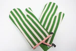 Kate Spade New York Oven Mitt Set Botanical Stripe Pattern 7IN X 13IN Green. Fixed Price $27.95.