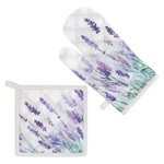 Boston International Cotton Oven Mitt & Pot Holder Lavender, Set Of 2. Fixed Price $32.99.