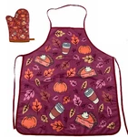 Pumpkin Spice Oven Mitt And Apron Funny Fall Autumn Coffee Pie. Fixed Price $5.00.