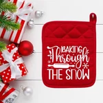 Baking Thru The Snow - Pot Holder Hot Pad Oven Mitt Christmas Gift 022. Fixed Price $11.99.