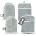 Casa Platino Heat Resistant Oven Mitts & Potholders, 4-PIECE. Fixed Price $22.17.