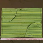 Rachael Ray Moppine Kitchen Towel And Pot Holder Oven Glove, Green Striped. Fixed Price $10.00.