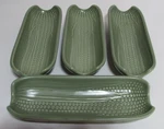 Pfaltzgraff Naturewood Green Corn Holders Servers Set Of 4. Fixed Price $18.00.