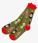 Hatley Casual Crew Socks Mens Medium Craft Beer Bottles Ale Lager Green. Fixed Price $11.99.