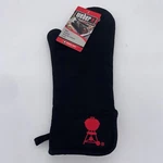 Weber Bbq Grill Mitt Glove Black & Red 15" New With Tags Sleek Nice. Fixed Price $13.50.