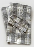 Gray Plaid Cotton Drapery Pair Lined Rod Pocket Panels 35X82 Tie Backs. Fixed Price $34.99.