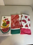 Lot Of 4 Summer Watermelon Fruit Kitchen Towels Place & Time, Ritz Decor. Fixed Price $9.00.